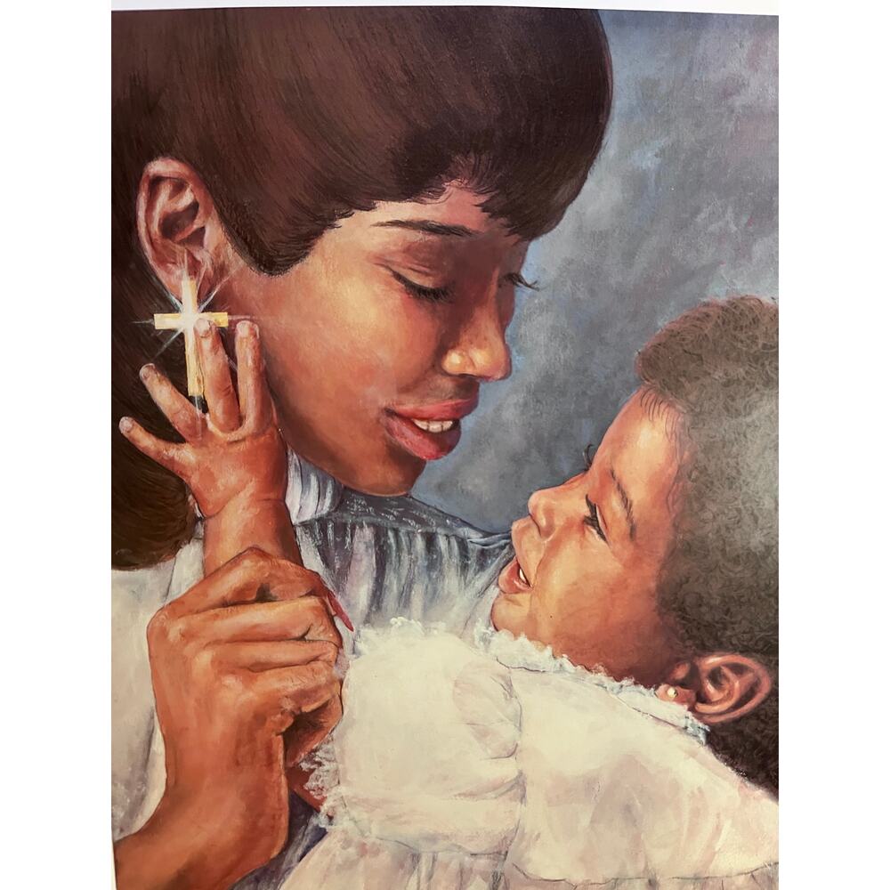 Near the Cross Glen C. Moore Vintage Print 1991 - Signed - African American Art - Picture 3 of 9